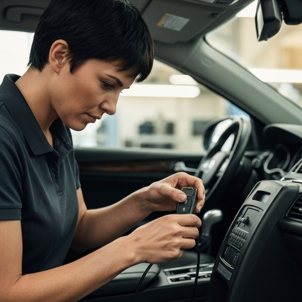 Automotive locksmith programming car key